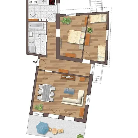 בית נופש Baedervilla-Goehren.De Villa Minna Whg 3 *